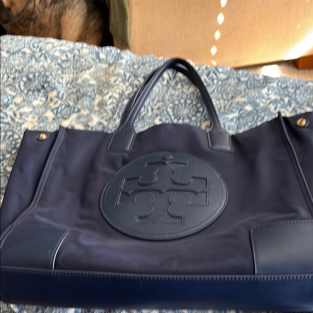 Navy Blue Designer Tote Bag